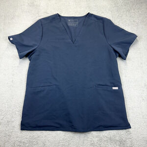 FIGS Womens Casma Three Pocket Scrub Top XXL 2XL Gray Short Sleeve Nurse FW1100